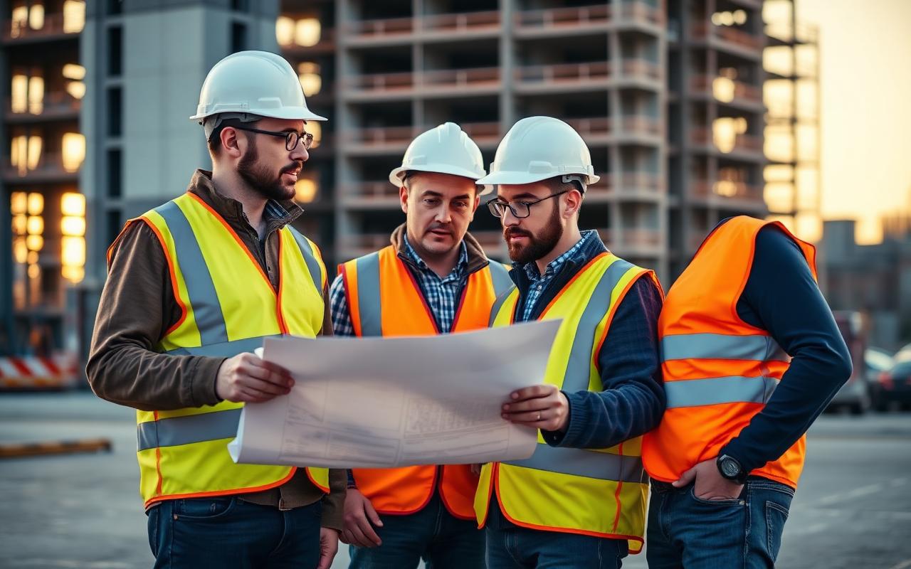Engineering team on site